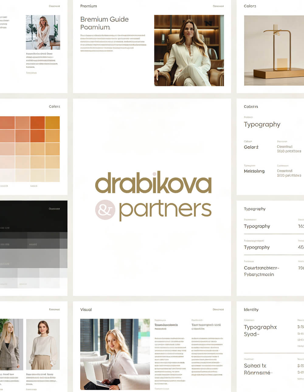 ríklad brand manuálu s farebnou paletou a typografiou