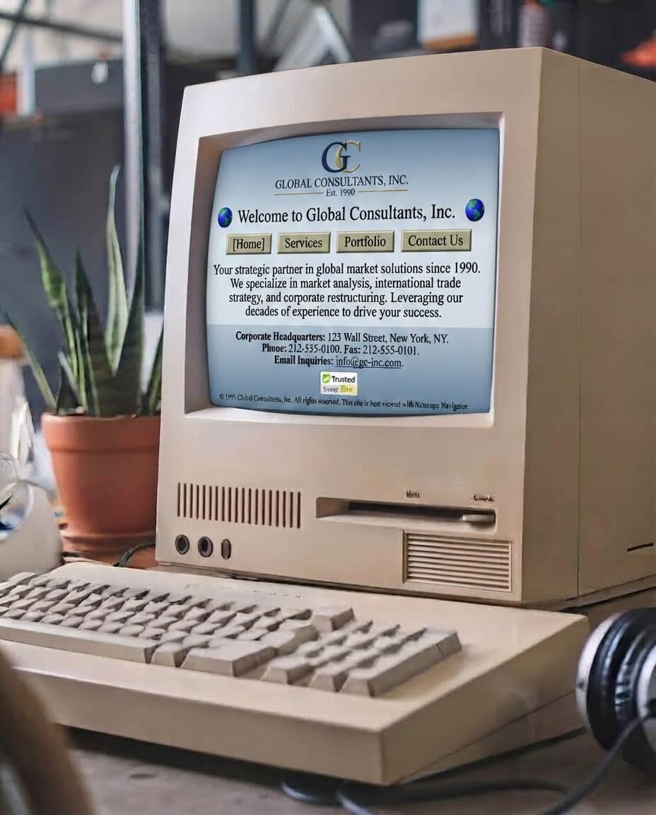 Webdizajn&eacute;r analyzuje aktu&aacute;lny web pred rozhodnut&iacute;m o redizajne na dvoch monitoroch